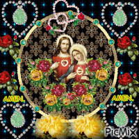 JESUS AND MARY Gif Animado