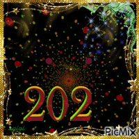 Bonne et Heureuse Année 2024 mes amies - GIF animé gratuit