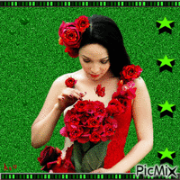 Rosas com amor - Free animated GIF