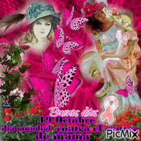 campaña cancer de mama Gif Animado