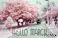 Hello March - Bezmaksas animēts GIF