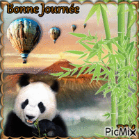 Forêt de bambou animovaný GIF