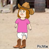 Ginger the Western baby GIF animado