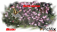 rosier papillons - Gratis animeret GIF