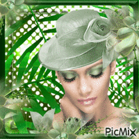 lady in green κινούμενο GIF