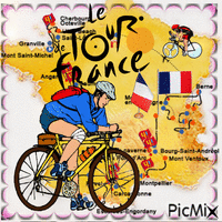 Le tour de France - Animovaný GIF zadarmo