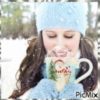Femme d'Hiver - Free animated GIF