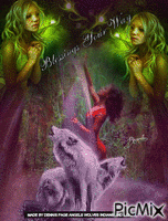 WOLF ANGEL BLESSINGS animovaný GIF