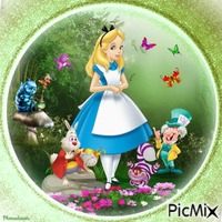 Alice aux pays des merveilles de Disney.