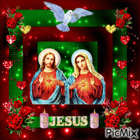 Mather Maria and Jesus - Бесплатный анимированный гифка