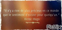 Citation de Victor Hugo - Бесплатный анимированный гифка
