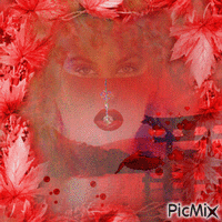 Lady in red - Gratis animeret GIF