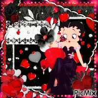 Romantic Valentine's Betty Boop - GIF animé gratuit
