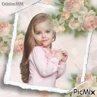 Portrait fillette par BBM animovaný GIF
