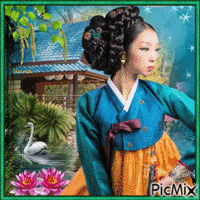 Asian beauty... - Безплатен анимиран GIF