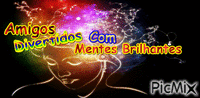 Amigos  Divertidos  Com  Mentes  Brilhantes - Безплатен анимиран GIF