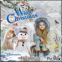 White Christmas animowany gif