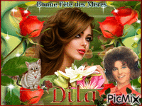 Bonne fête des mamans Dila animált GIF