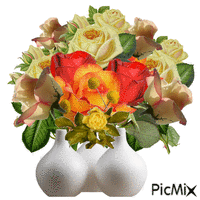 bouquet de fleur GIF animé