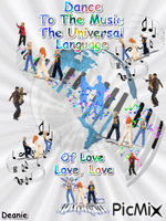 Dance To The Music The Universal Language Of Love, Love, Love - GIF animé gratuit