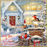 Wish you a Joyful Christmas animasyonlu GIF
