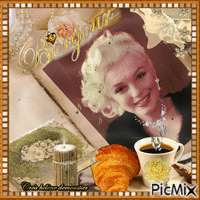 HD petit( déjeuner Marilyn Monroe - Besplatni animirani GIF
