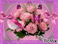 bouquet de fleurs - Free animated GIF