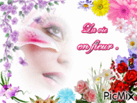 La vie en fleur . - GIF animado gratis