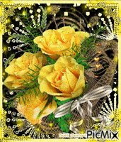 Rosas Amarelas - GIF animado grátis - PicMix