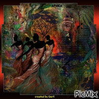 Abstract image of Africa in painting creation - GIF animado gratis