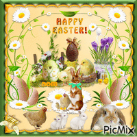 Happy Easter DOM animasyonlu GIF