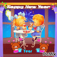 Happy New Year animēts GIF