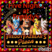 Five Nights at Freddy's Party Celebration animovaný GIF