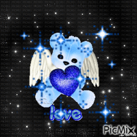 doudou ange bleu - Gratis animerad GIF