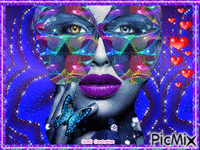 Porta retrato Multicolorido - Δωρεάν κινούμενο GIF