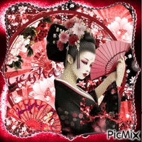 Red Geisha Animated GIF