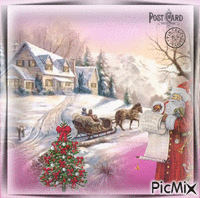 Natal-cartão postal animovaný GIF