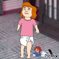Baby and Raggedy Ann animowany gif