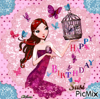 Happy Birthday Susi - Бесплатный анимированный гифка