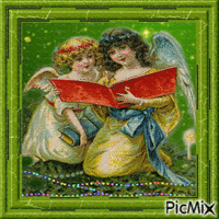 Ange de Noël vintage. - GIF animado gratis