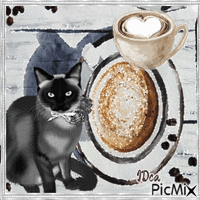 Café ou cappuccino ? animovaný GIF