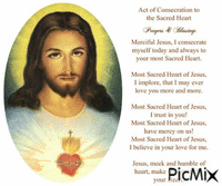 consecration to the Sacred Heart - GIF animate gratis