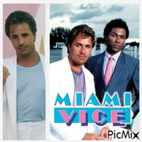 Miami Vice, série policière, 1980 avec Don Johnson Gif Animado