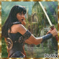 a guerreira The warrior woman - Безплатен анимиран GIF