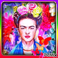 Frida Kahlo animowany gif