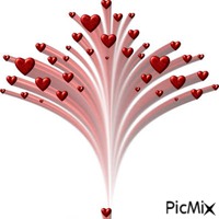 Lluvia de corazones - Gratis geanimeerde GIF