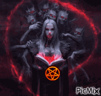 gothic woman from hell - Бесплатный анимированный гифка