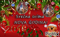 Srecna Nova 2019 Godina - Zdarma animovaný GIF
