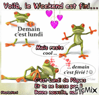 Fin du weekend - Бесплатный анимированный гифка