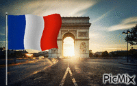 Vive la France - GIF animado grátis